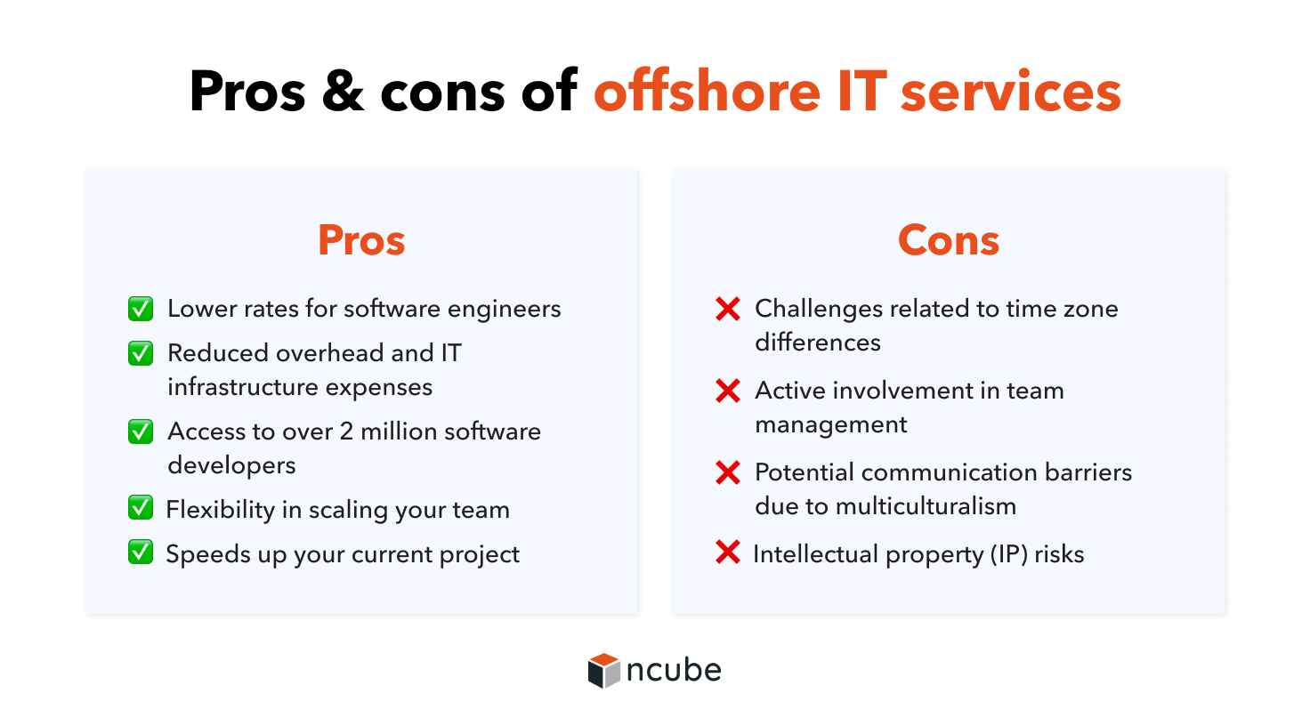 pros and cons of IT offshoring