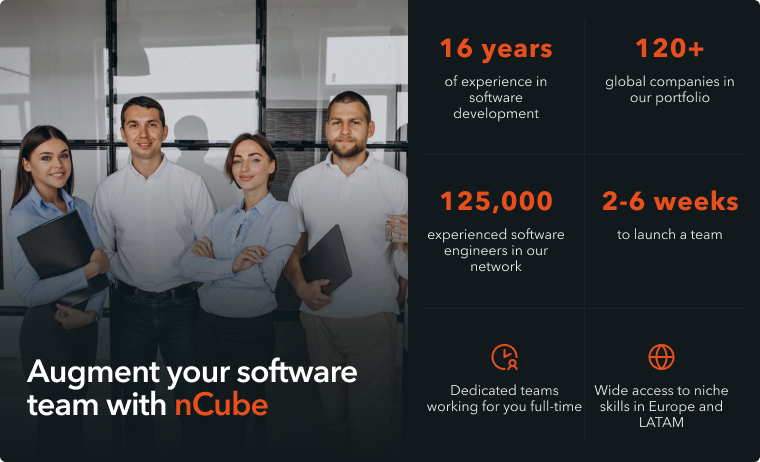 nCube's expertise in IT team augmentation, demonstrating how nCube strengthens teams by providing customized solutions and specialized talent to address unique business challenges